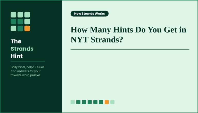 How Many Hints Do You Get in NYT Strands?